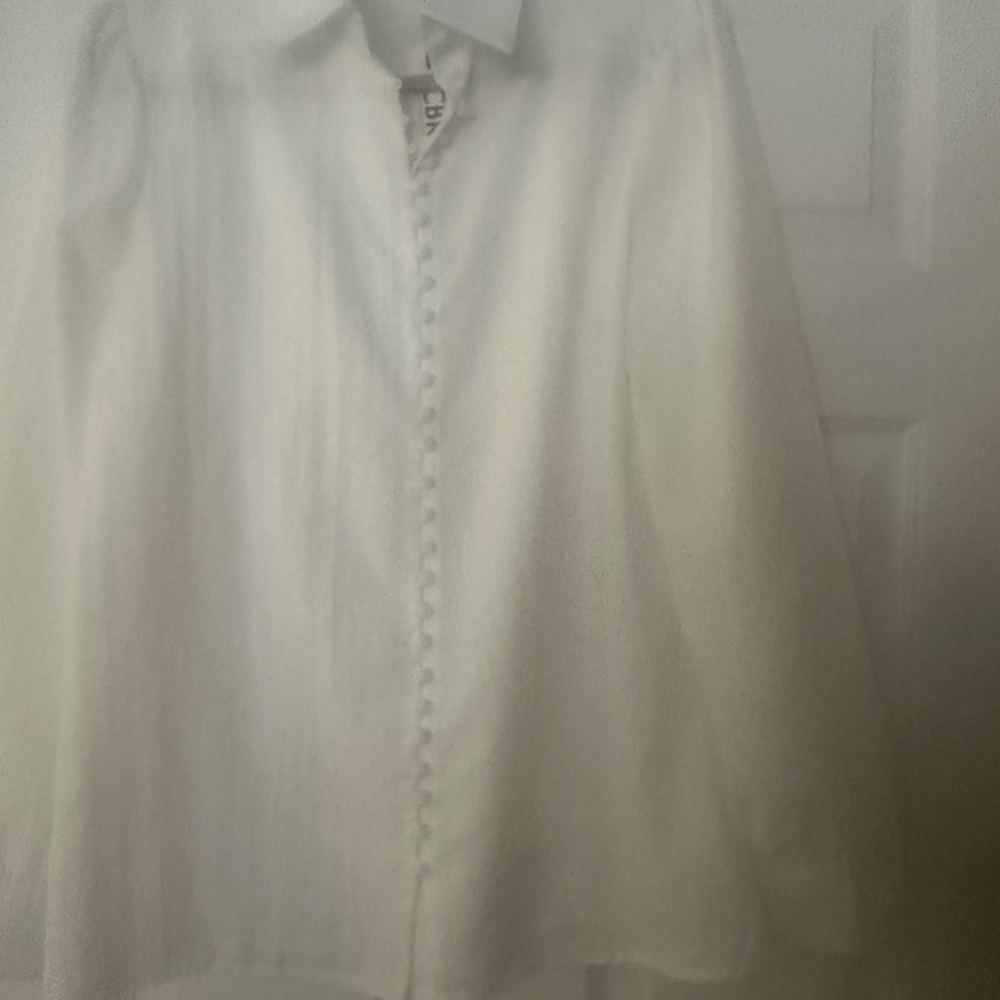 CBR Classic White Button-Down Blouse